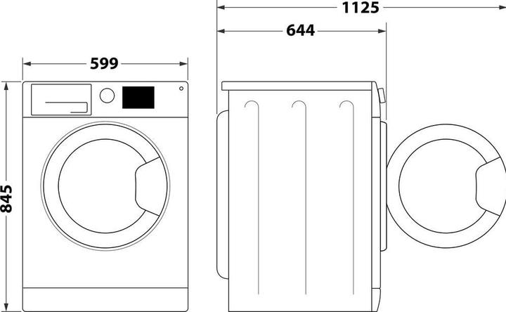 Produktbild Hotpoint Frontlader-Waschmaschine 10 kg 1400 U/min H6 (10 kg, Links)