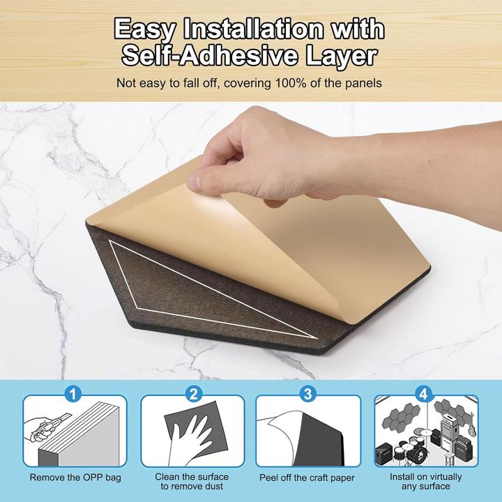 Immagine prodotto Kuchoow Selbstklebende Akustikplatten (18 pz.)