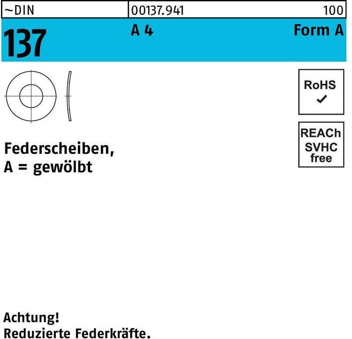 Produktbild Federscheibe DIN 137 A 4 A 4