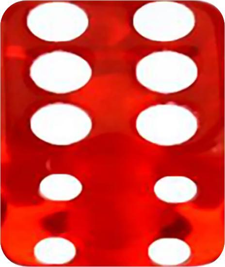 Produktbild Star Piercing Micro Würfel rot transparent (ohne Messing, Acryl)