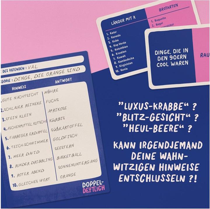 Actual product image Gamely D Version von Clues in Twos (German, 2 - 8 Players)
