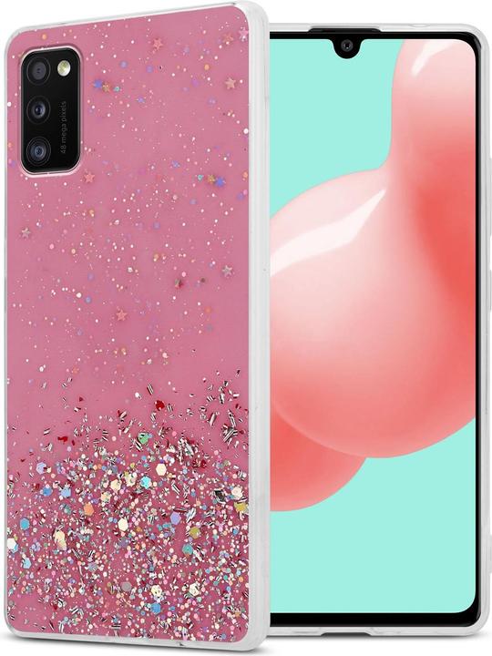 Pink with glitter