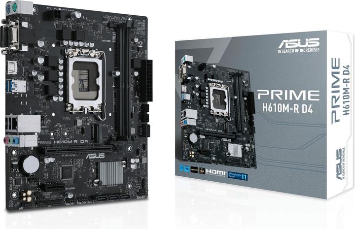 Produktbild ASUS Mainboard||Intel H610|LGA1700|Micro-ATX|Speicher DDR4 (LGA 1700, Intel H610, mATX)