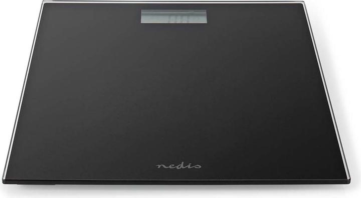 Immagine prodotto Nedis Bilancia pesapersone | Digitale | Nera | Vetro temperato | Capacità di pesatura massima: 150 kg (150 kg)