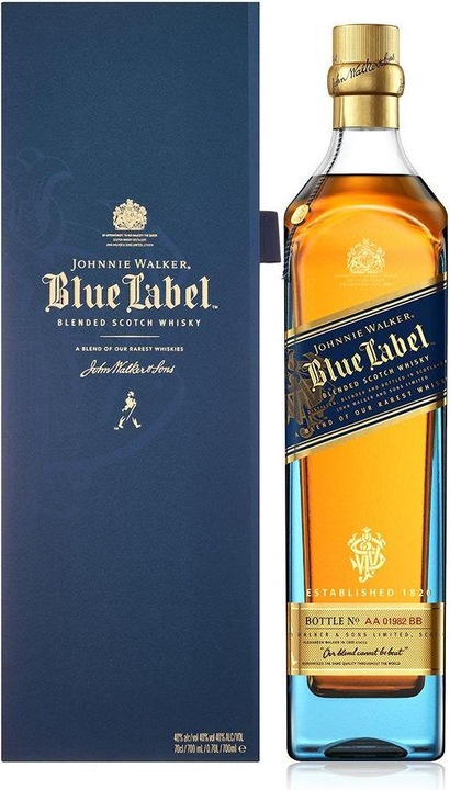 Image du produit Johnnie Walker Label bleu (Whisky mélangé, Scotch Whisky, 1 x 70 cl)