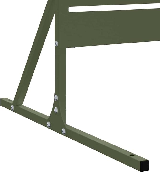 Produktbild vidaXL Metallzaunpanel Olivgrün Pulverbeschichteter Stahl