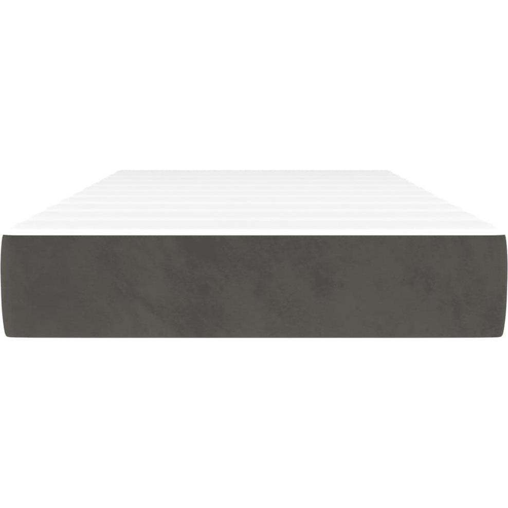 Thumbnail - VidaXL, Matratze, Taschenfederkernmatratze Dunkelgrau Samt (100 x 220 cm, Federkern)