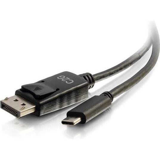 C2G 2.7m (9ft) USB C to DisplayPort Adap (USB Typ-C, 2.70 cm), Data + Video Adapter, Schwarz