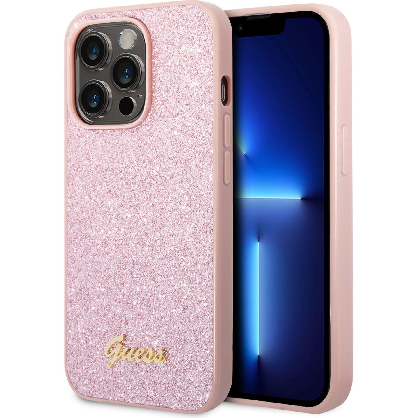 Guess GUHCP14X4GMGPI iPhone 14 Pro Max 6,7" różowy/pink hardcase 4G Big Metal Logo (Apple iPhone 14 Pro Max), Smartphone...