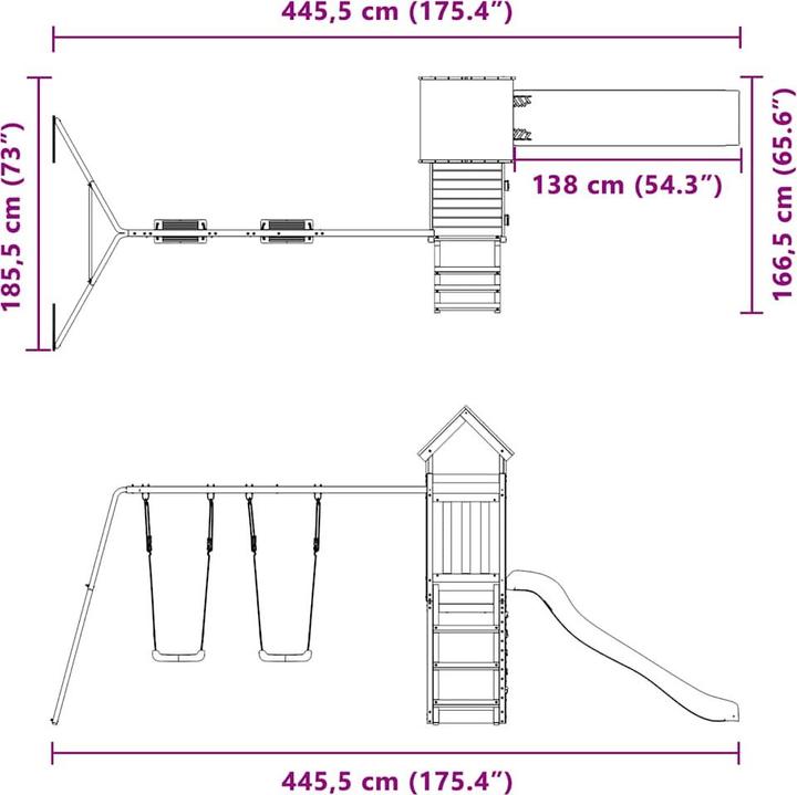 Produktbild vidaXL Spielturm