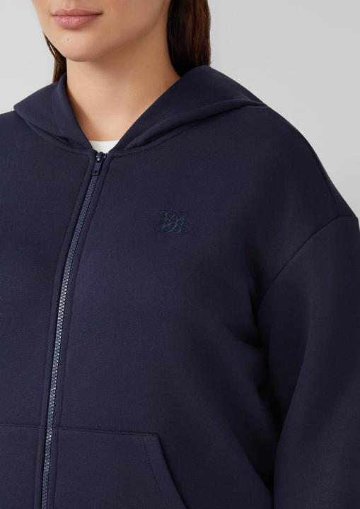 Produktbild s.Oliver Sweatshirt Jacke Angeraute Sweatshirtjacke mit Stickerei (48)