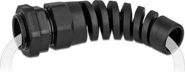 Produktbild Delock Kabelverschraubung mit Zugentlastung PG7 schwarz (Kabelschlauch)