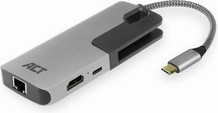 ACT AC7048 Docking Station USB-C Triple 4K – Con DisplayLink, 100W PD, 5 Porte USB, Gigabit LAN
