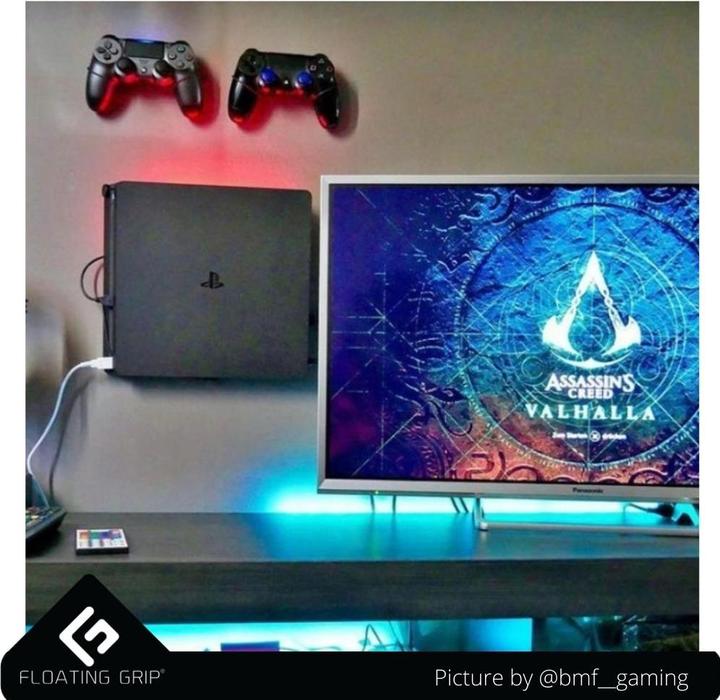 Image du produit Floating Grip Playstation 4 Slim and Controller Wall Mount - Bundle (Black) (PS4)