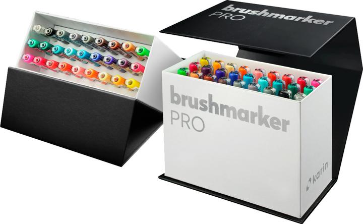 Produktbild Karin Brush Marker Pro Mini Box (M, Almond, Amber, Canary, Gold, Soft Peach, Magenta Red, Cerise, Orange red, Red, 27 x)