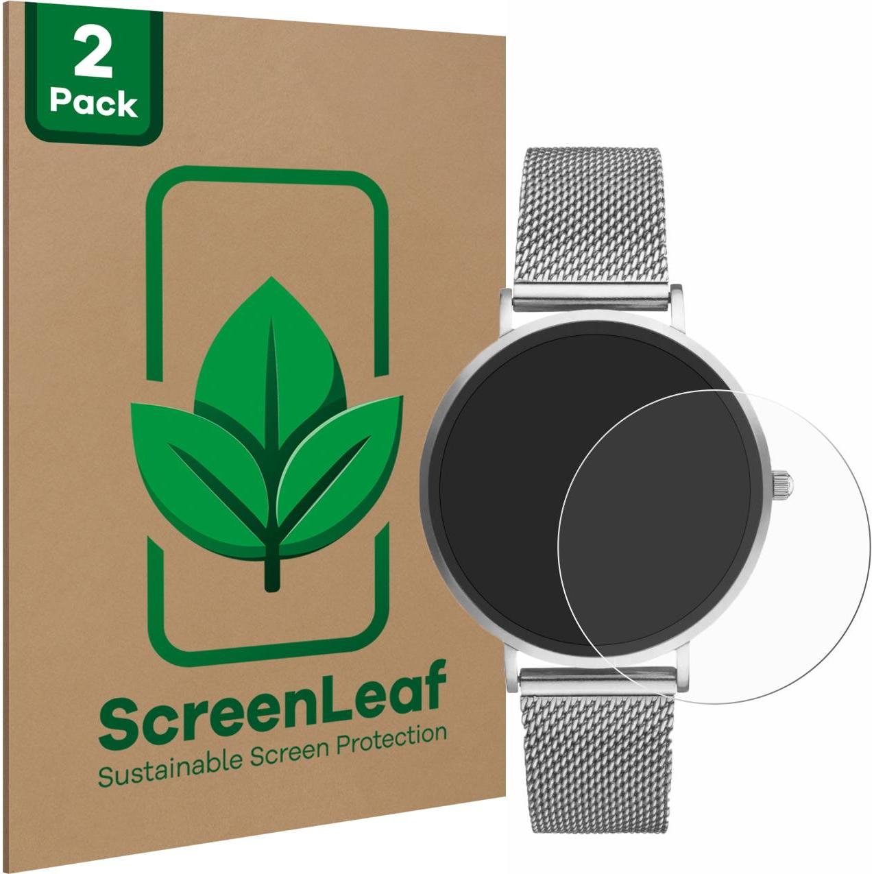 ScreenLeaf Schutzfolie nachhaltiger Displayschutz Displayschutzfolie Folie Klar Transparent, Smartwatch Schutzfolie, Tra...