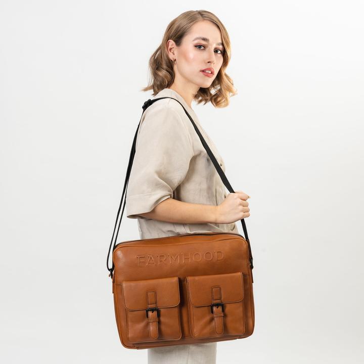 Produktbild Farmhood Memphis Aktentaschen Messenger Leder 38 cm Laptopfach