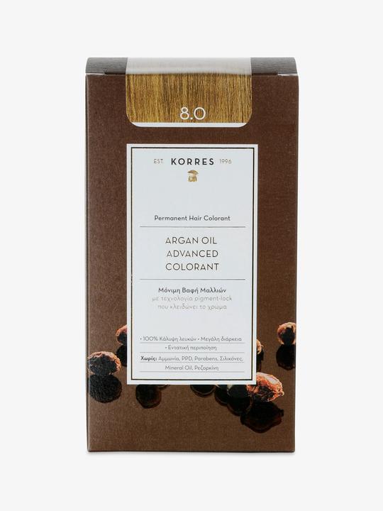 Actual product image Korres Argan Oil Hair Color (No. 8.0 - Light Blonde)