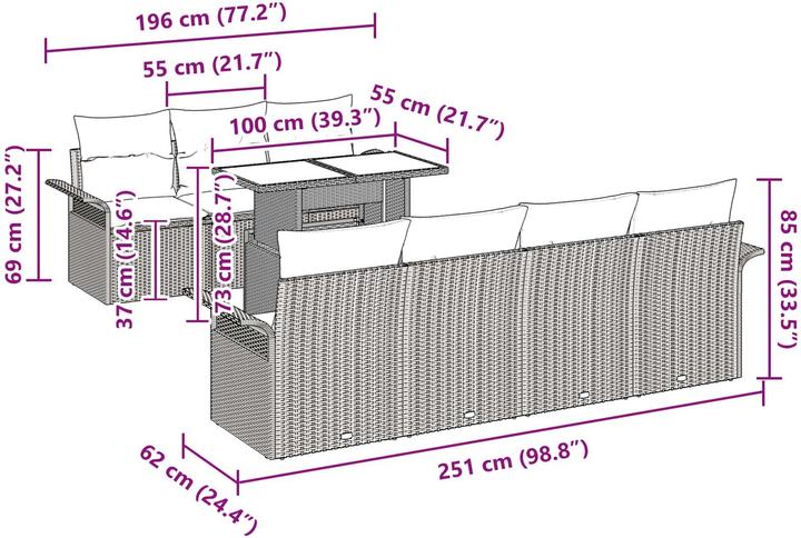 Produktbild vidaXL Garten-Sofa