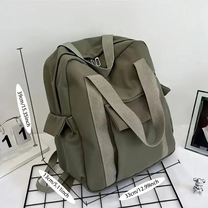 Image du produit Only-Bags.Store Sac à dos minimaliste en tissu Oxford, sac à dos collège-lycée, polyvalent grande capacité