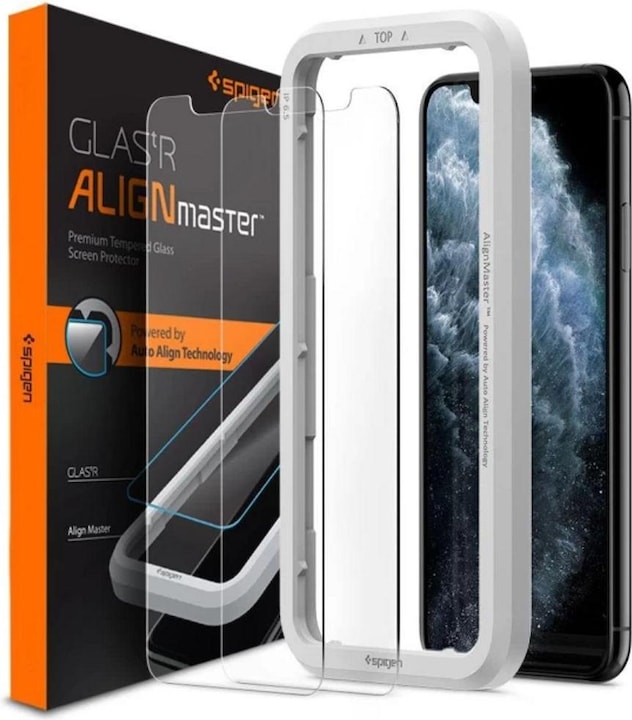 Actual product image Spigen Tempered Glass Alm Glas.Tr Slim 2-Pack Iphone 11 (2 Piece, Apple iPhone 11)
