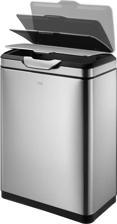 Immagine prodotto EKO Sistema di separazione dei rifiuti Touch Bar in acciaio inox opaco 2 x 20 L in acciaio inox (40 l)