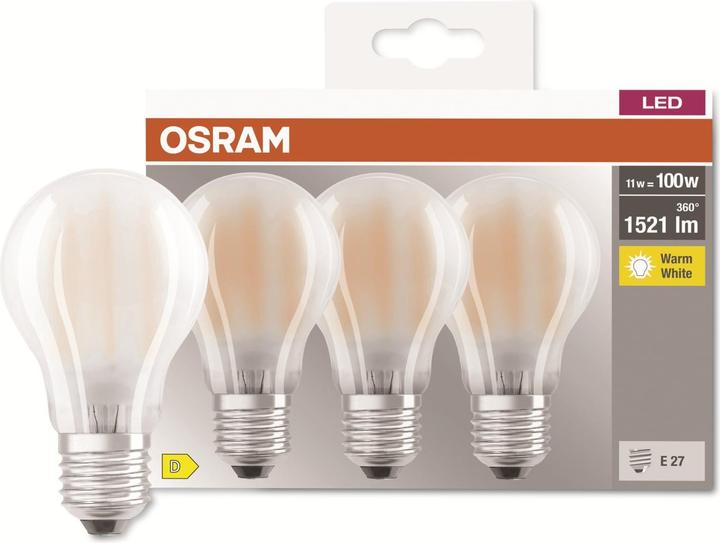 Actual product image Osram Classic A (E27, 11 W, 1521 lm, 3 x, D)