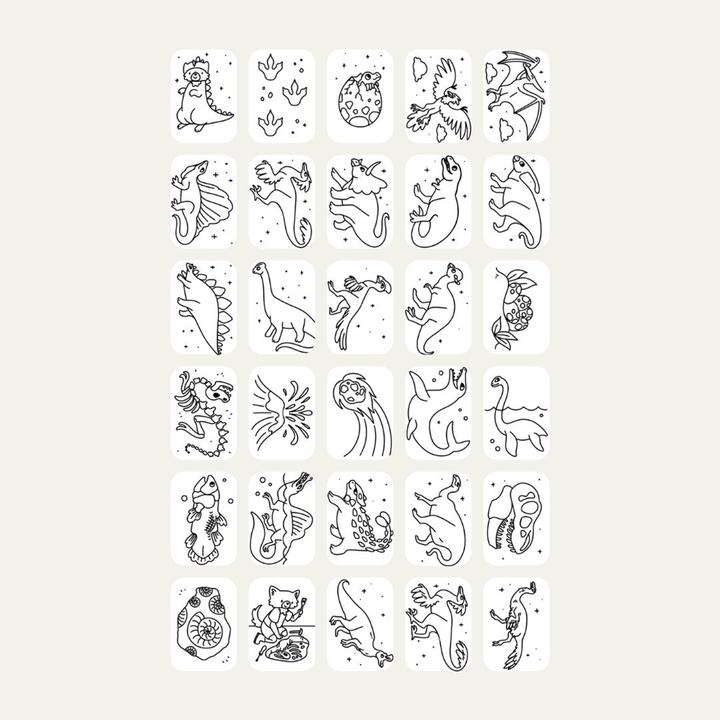 Produktbild Kidywolf Nachfüllpack Weltraum und Dino zu Designtafel