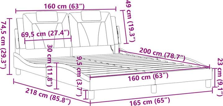 Image du produit vidaXL Bettgestell (180 x 200 cm)