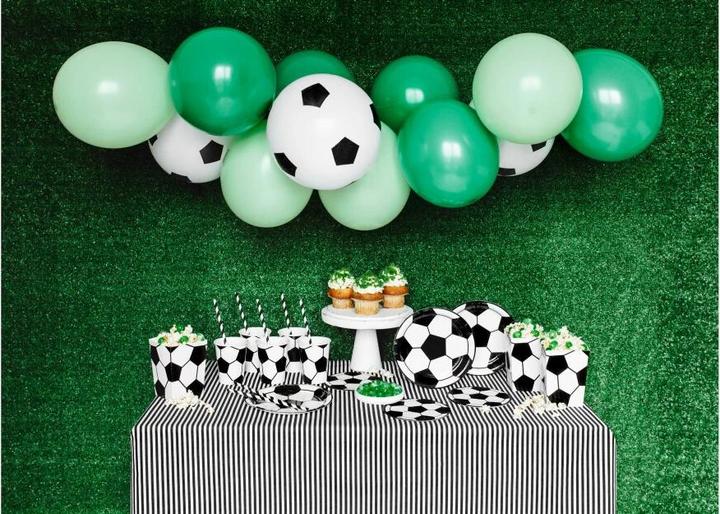 Produktbild Partydeco Einwegteller Fussball 18 cm, 6 Stück, Schwarz/Weiss (6 x)
