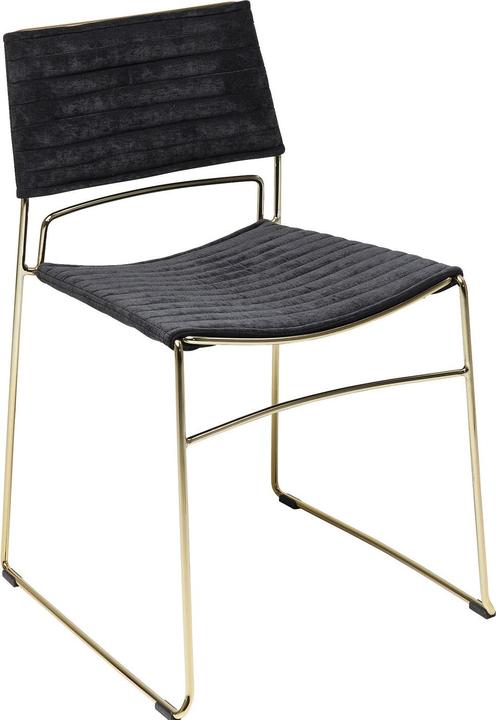 Image du produit Kare Design Chaise Hugo noir/doré