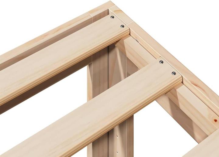 Produktbild vidaXL Massivholzbett ohne Matratze Weiss 180x200 cm Kiefernholz Bettrahmen (180 x 200 cm)