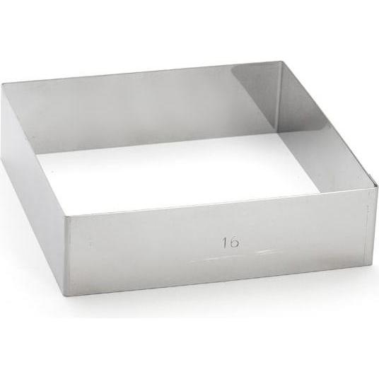 Thumbnail - de Buyer Tortenring quadratisch 16x16cm H: 4.5cm, Backform, Silber