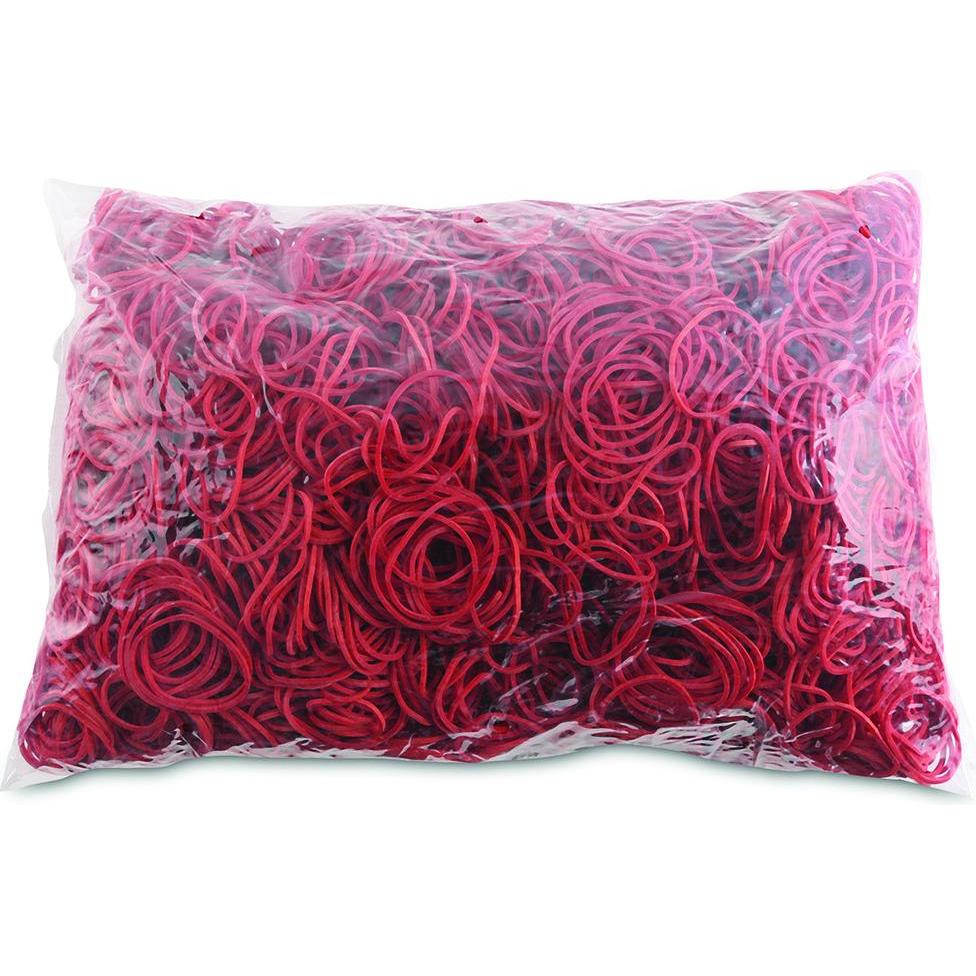 Office Products, Gummiband, Schutzvorrichtungen, medizinisch, 30 mm, 1,5 x 1,5 mm, 60 % Gummi, 1000 g, Hitze, rot (1 Stk...