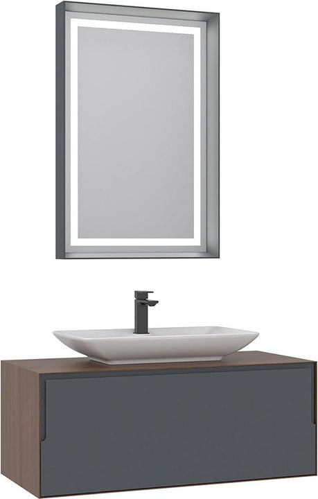 Produktbild Homitis Craft 100 Bathroom Cabinet With Sink & Mirror Set (2 Pieces)
