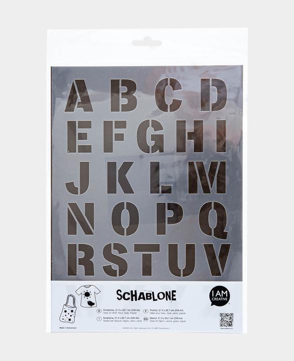 Actual product image I Am Creative Alphabet stencil, A4