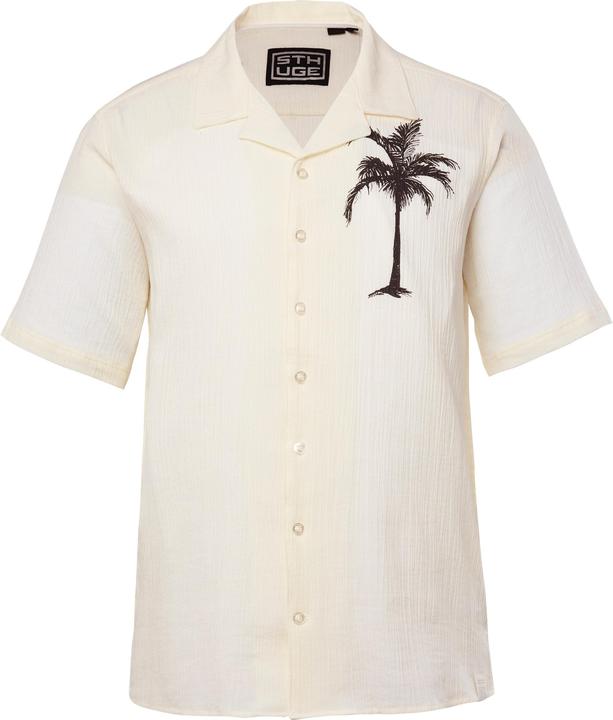 Immagine prodotto Sthuge Hemd, Halbarm, Kuba-Kragen, Palmenmotiv, kastiger Fit (4XL)