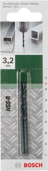 Immagine prodotto Bosch Zubehör Trapano di metallo HSS-R 3.2 (3 mm)