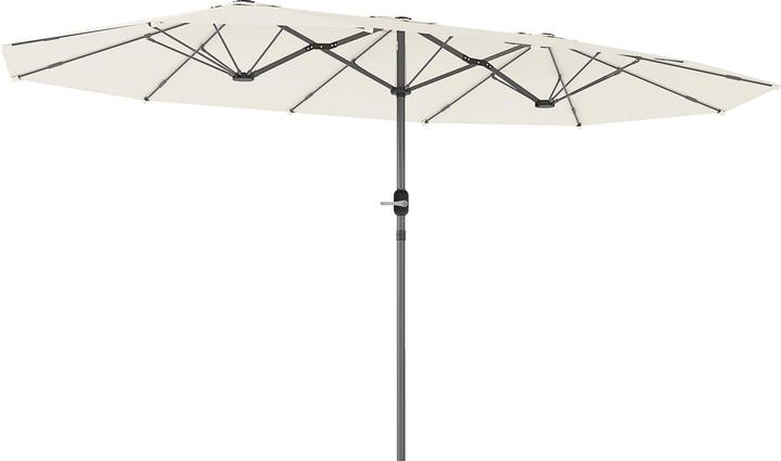 Produktbild Outsunny Doppelsonnenschirm Stahl, Polyester Beige (2.60 m)