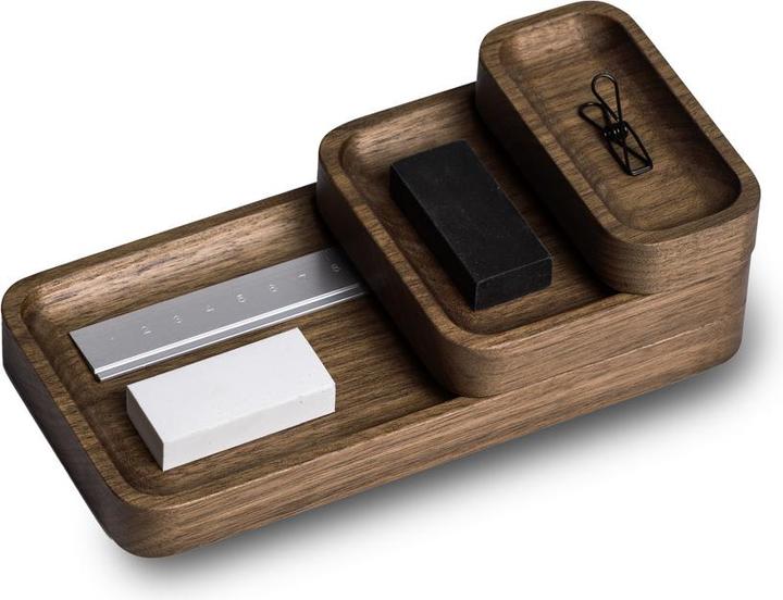 Immagine prodotto Oakywood Mini vassoio portaoggetti e organizzatore da scrivania compatto in legno per accessori