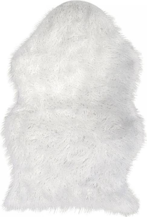 Chic Antique Imitazione di pelle d'agnello 90 x 60 cm, Bianco
