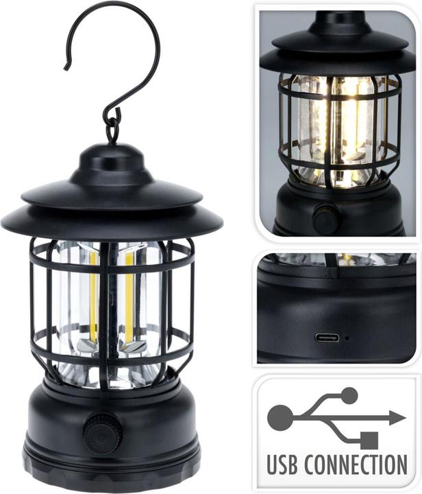 Actual product image Koopman Camping Lamp Usb Rechargeable Black