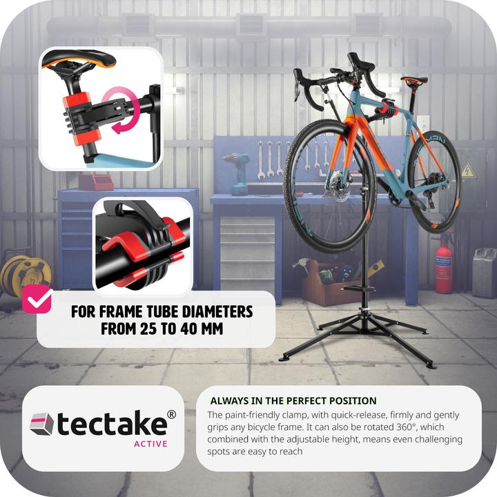 Actual product image tectake Bicycle mounting stand