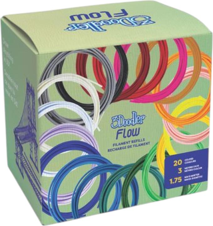 Immagine prodotto 3Doodler Filamento FLOW 20 PLA confezione di ricarica da 20 colori (FLOW-FILLS) (Sistema di monitoraggio dei filamenti)