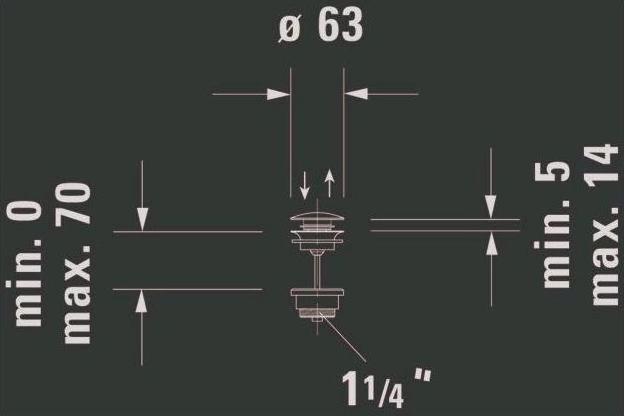 Produktbild Duravit Ventil PUSH-OPEN mattschwarz