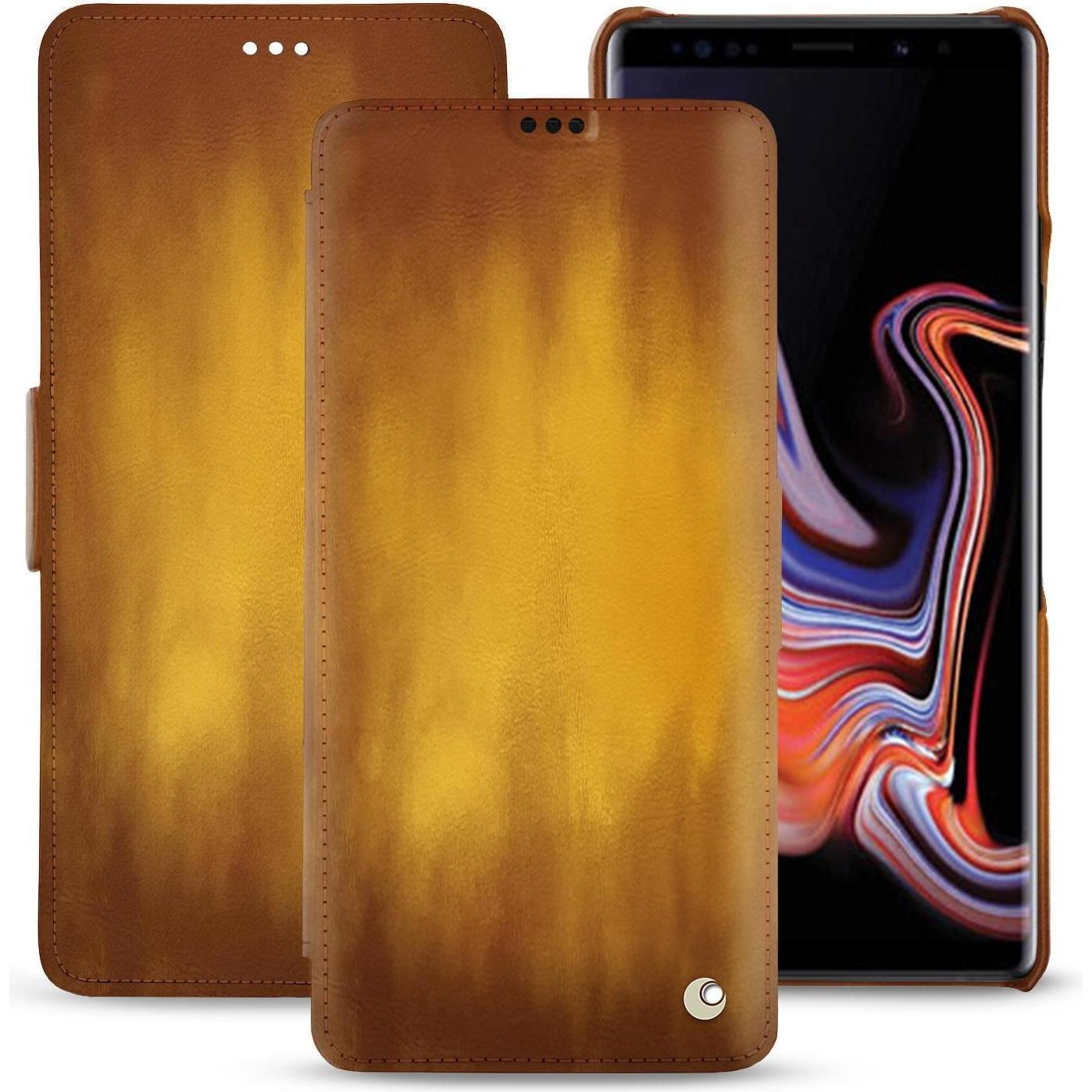 Noreve Lederschutzhülle horizontal (Samsung Galaxy Note 9), Smartphone Hülle, Gold