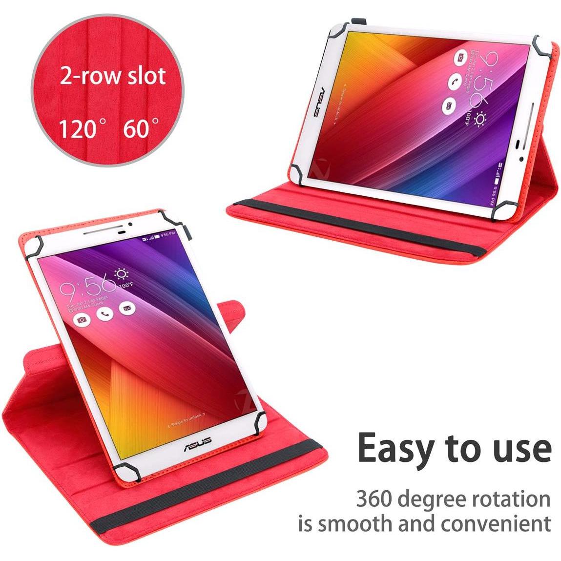 Thumbnail - Cadorabo Tablet Hülle Universal 360 (Asus ZenPad 7.0), Tablet Hülle, Rot