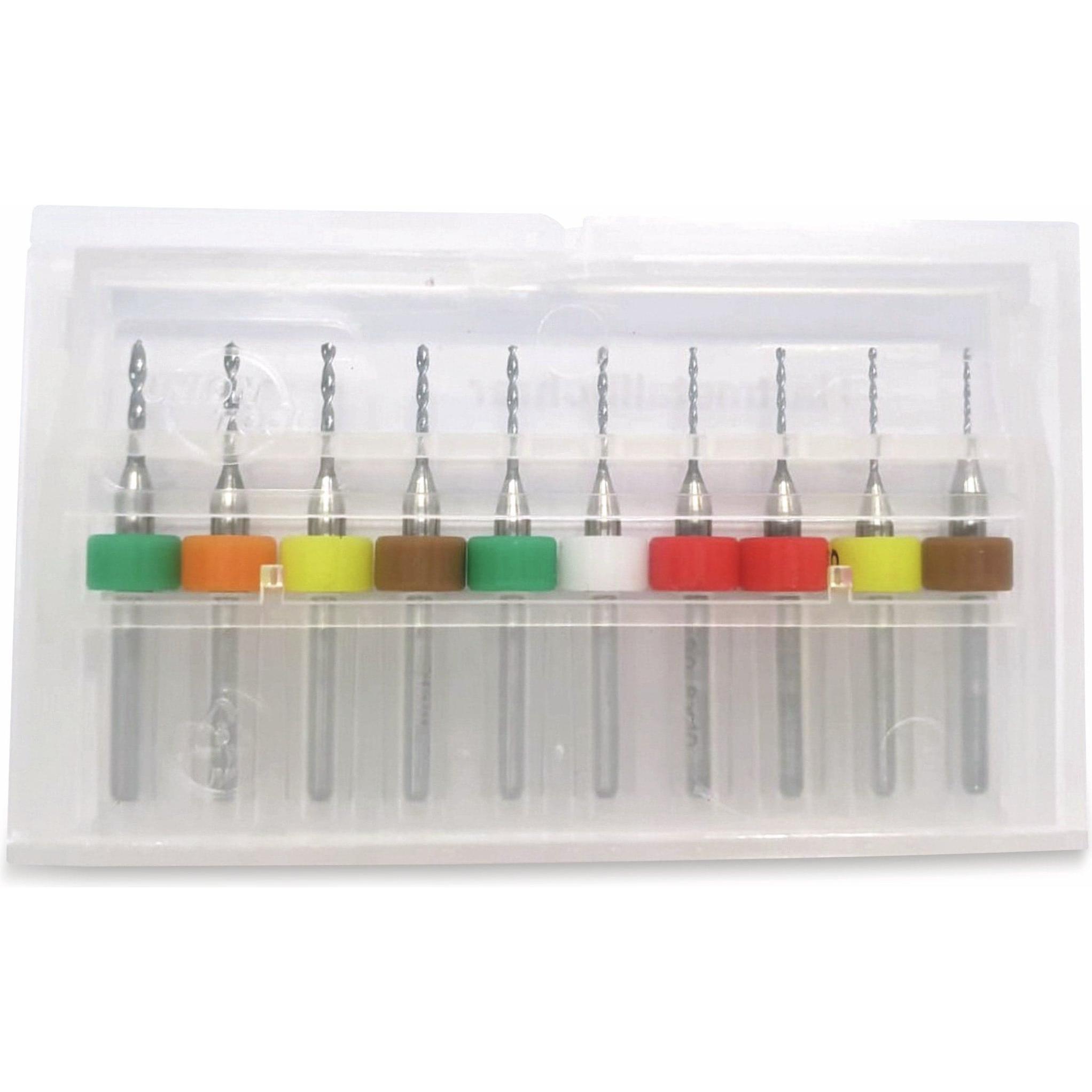 Thumbnail - Bungard, Gewindeschneider + Gewindebohrer, Bohrersatz für Leiterplatten, gemischt, mit Ring, (0,6mm-1,5mm)