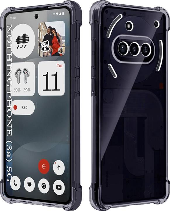 Produktbild Techsuit - Shockproof Clear Silicone - Nothing Phone (3a) - Smoke Black (Nothing Phone (3a))