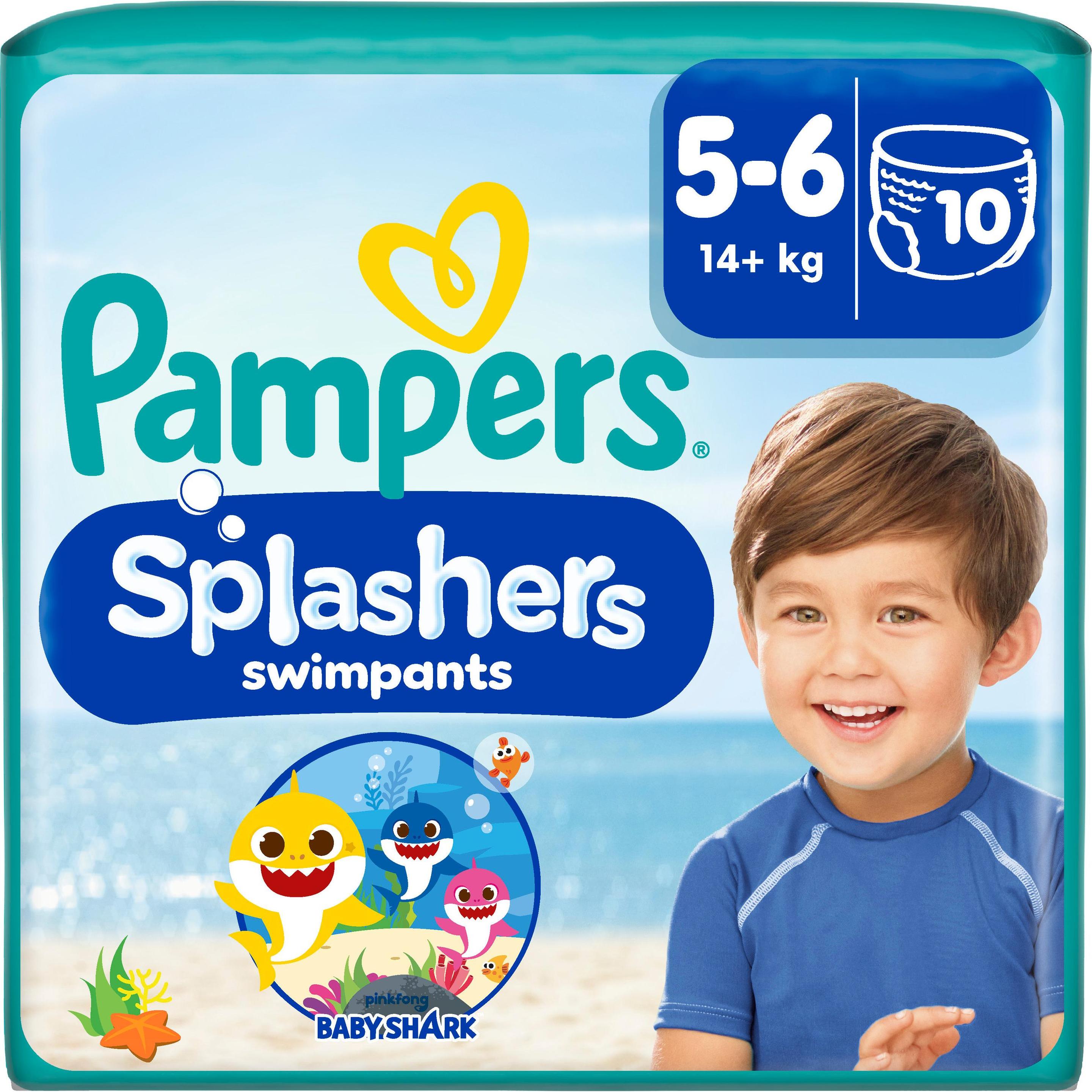 Pampers Splashers (Dimensione 5, Dimensione 6, Pacco trasportabile, 10 pz.)